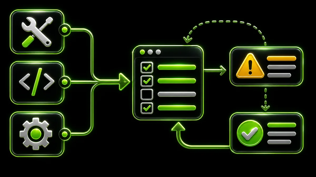 Ein Workflow wird gebaut, mit realistischen Daten getestet und verbessert